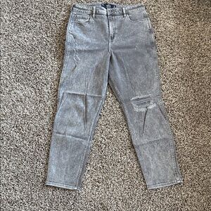Hollister Light Gray Distressed Skinny Jeans